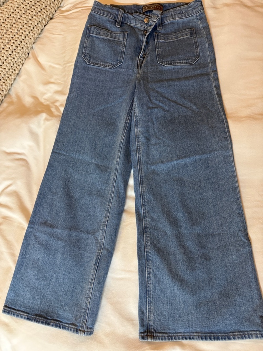 J. Crew Medium Blue Wide-Leg Jeans